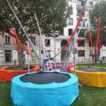 Location trampoline elastique 4 pistes bungee