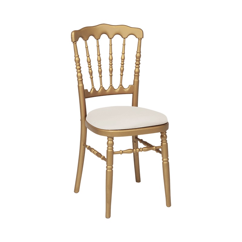 Location chaise napoléon galette blanche